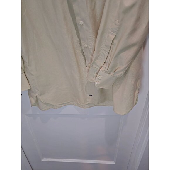 Vintage John W. Nordstrom Men's Beige Long Sleeve Button-Up Dress Shirt Size 16- - Picture 9 of 13